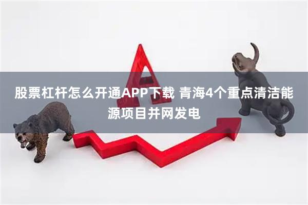 股票杠杆怎么开通APP下载 青海4个重点清洁能源项目并网发电