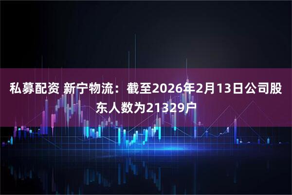 私募配资 新宁物流：截至2026年2月13日公司股东人数为21329户